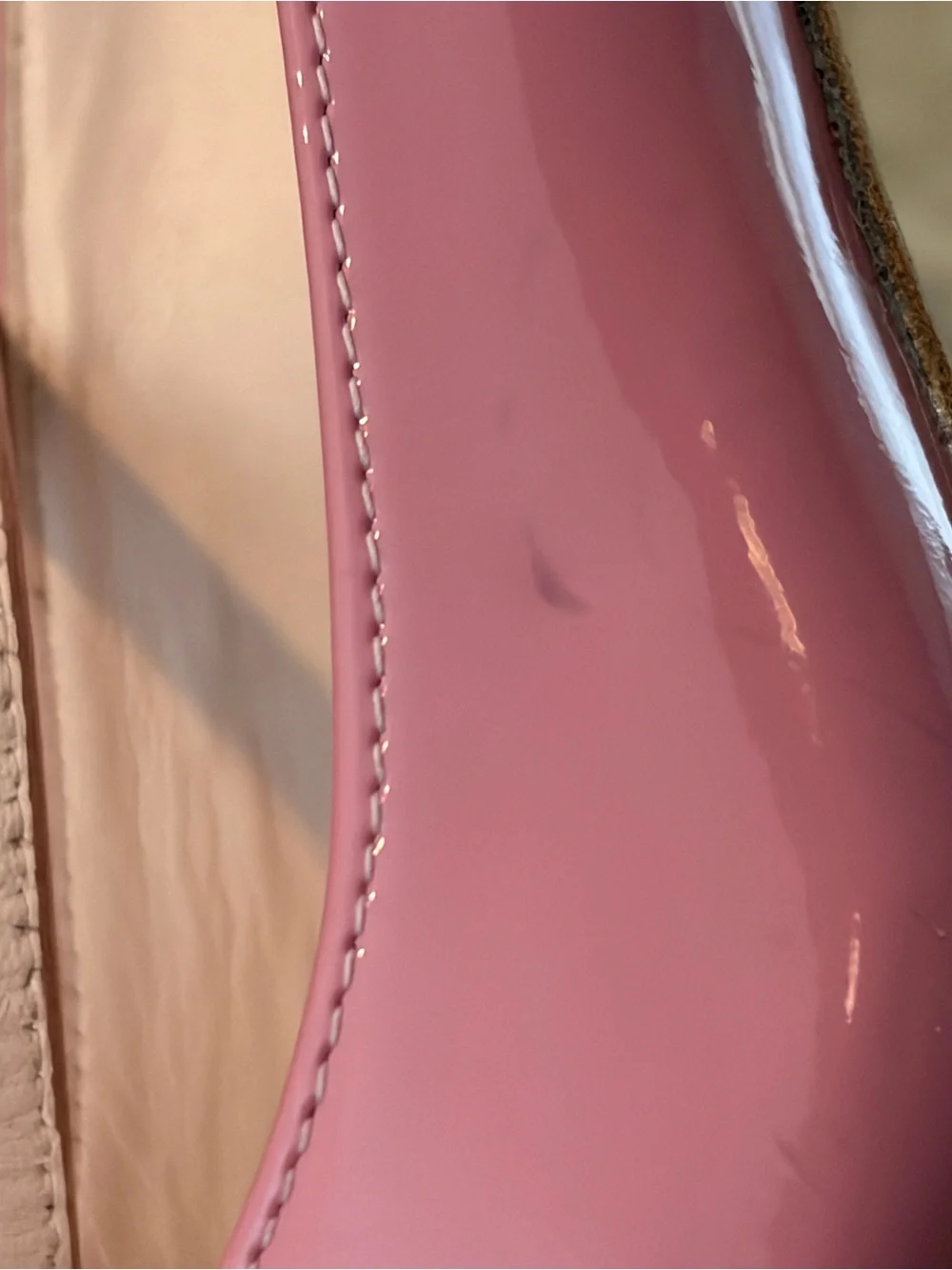 kate spade Pink Patent Pointed-Toe Pumps with Ankle Strap size 6.5